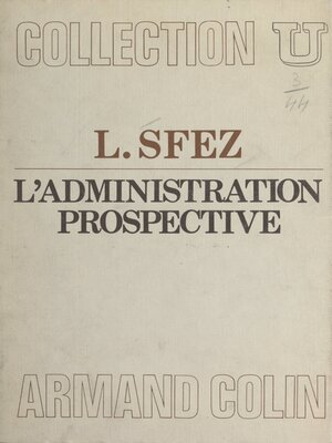 cover image of L'administration prospective